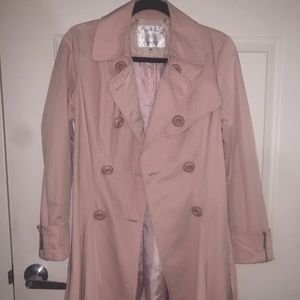 Belted trench coat pale pink